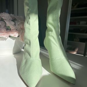 AUTHENTIC YEEZY green heeled boots